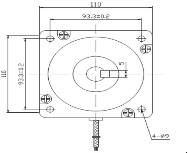 步進(jìn)電機(jī)外形尺寸圖:
